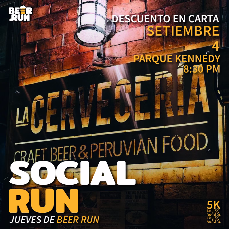 Salida Semanal: Jueves 04 de setiembre host La Cervecería