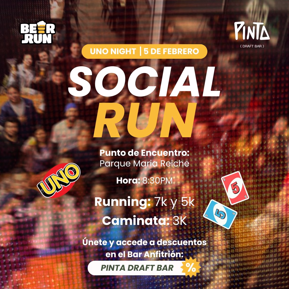 UNO Beer Run Nigth host Pinta Draft Bar