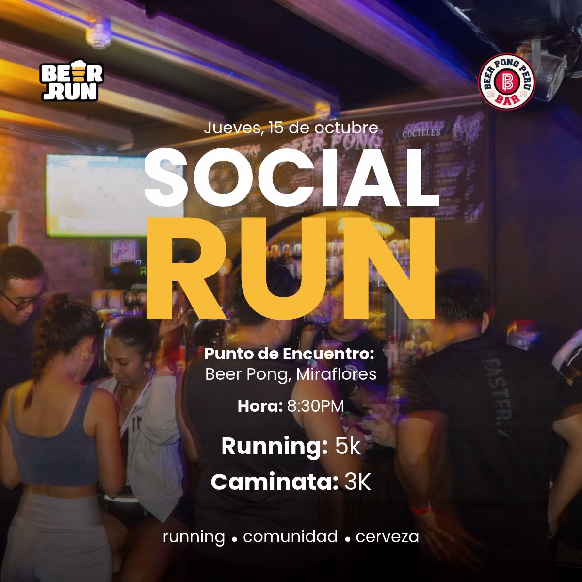 Jueves de Beer Run host Beer Pong