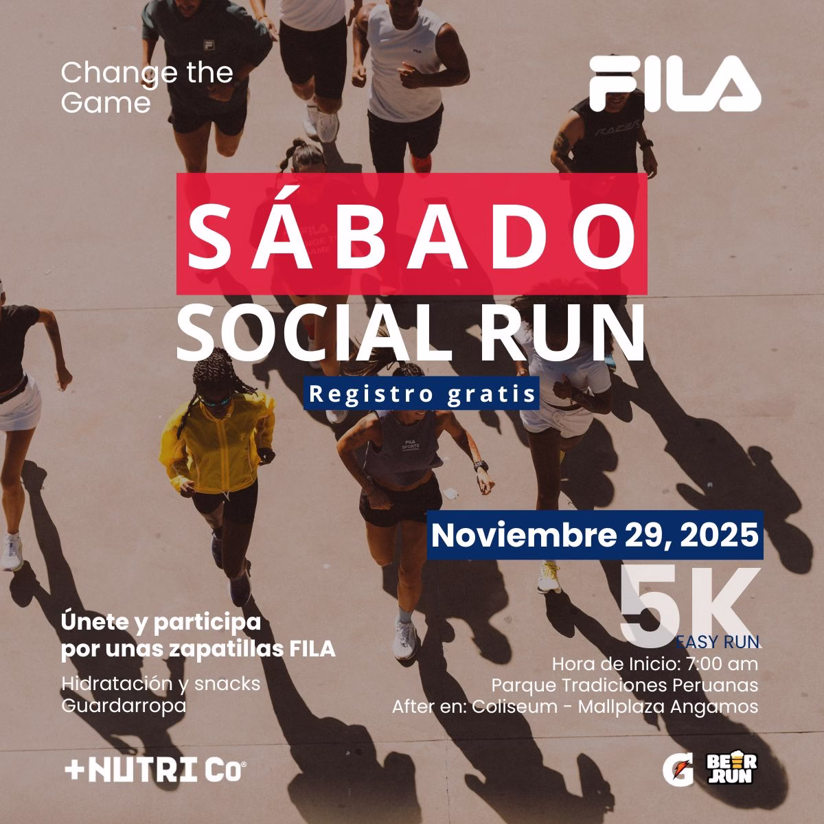 Beer Run x FILA — Morning Run: 5K y sorteo de zapatillas